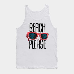 Beach Please Sunglasses and Palm Trees Tank Top